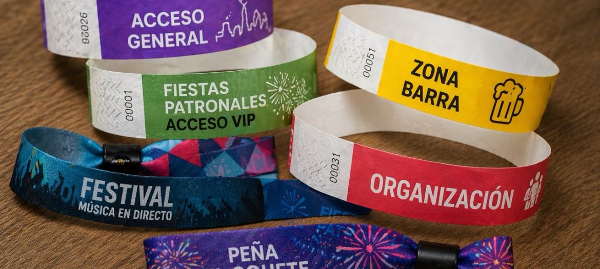 Pulseras personalizadas para eventos | Gráficas Mesa