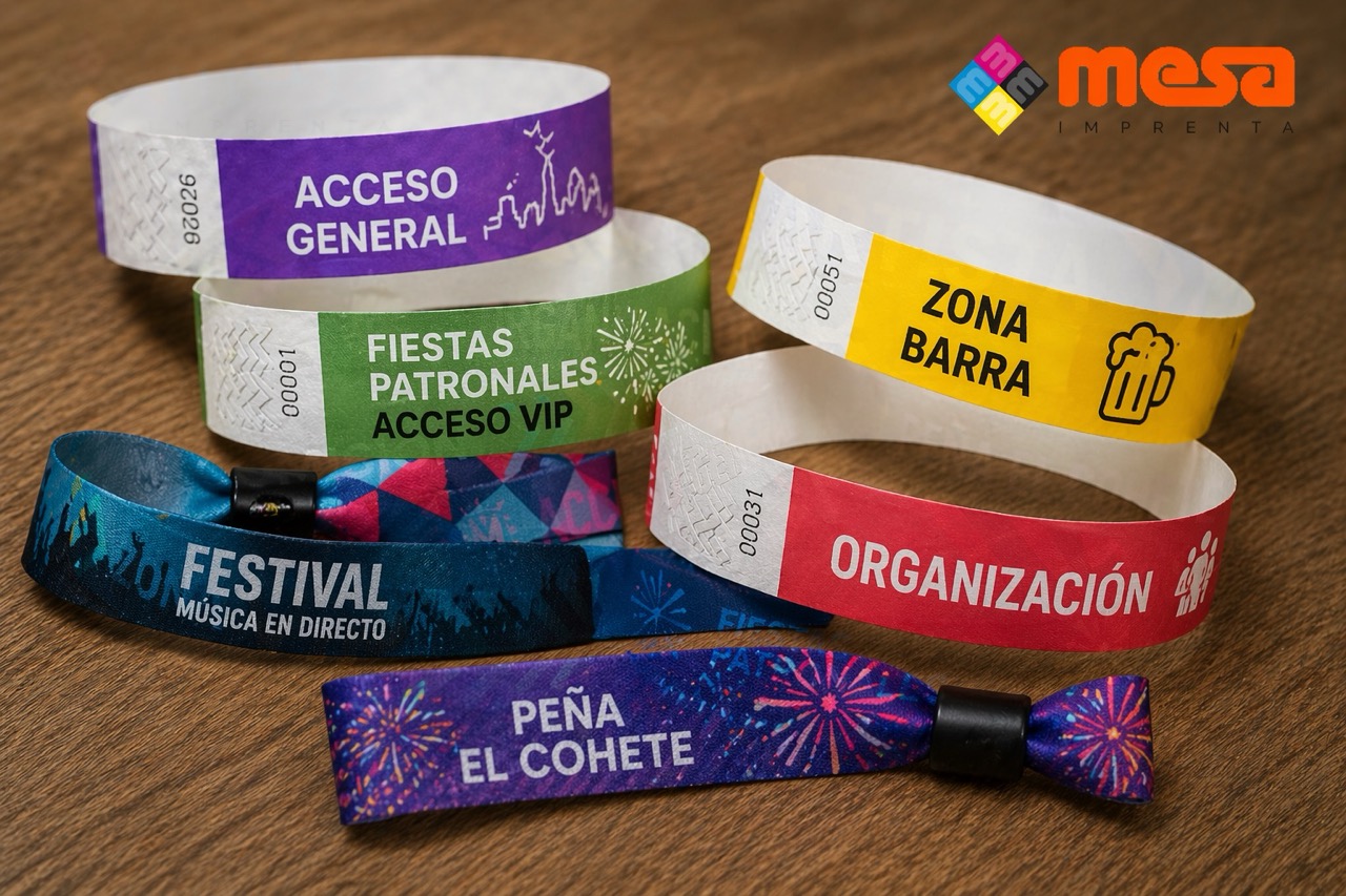 Pulseras personalizadas para eventos | Gráficas Mesa